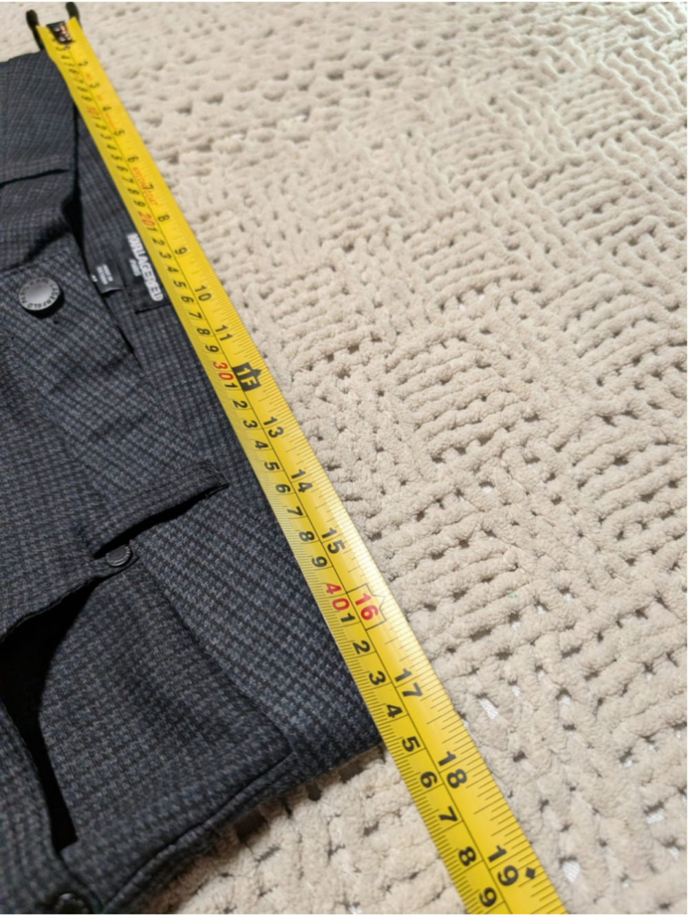 746 - Karl Lagerfeld Paris Size 14 Charcoal Check Tailored Dress Pants - Picture 9 of 11